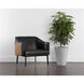 Carter Napa Black / Napa Cognac Lounge Chair